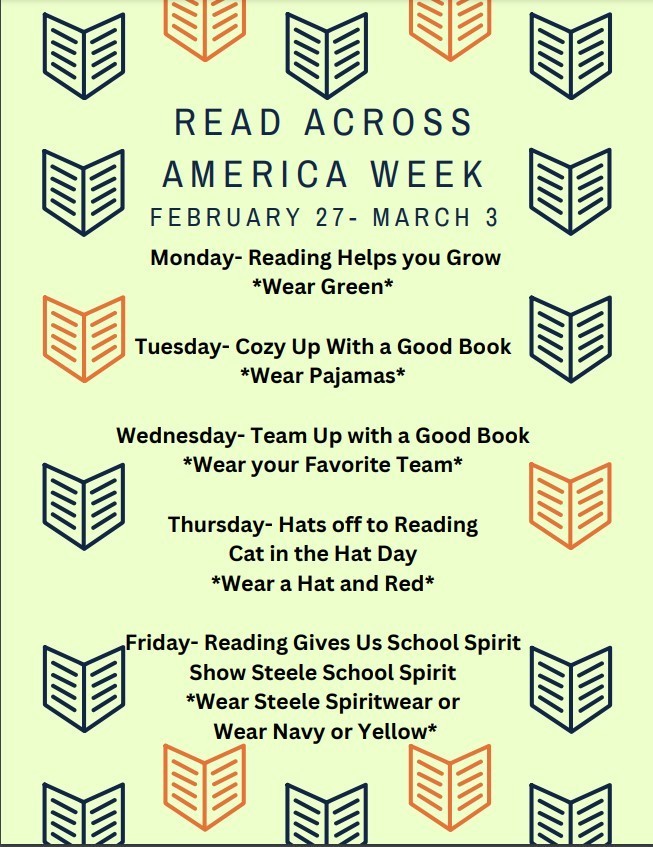 Read Across America Week Feb 27 March 3, 2023 Steele Elementary School