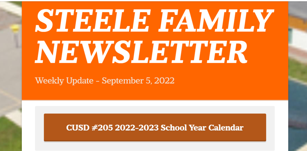 Steele Family Newsletter Weekly Update: September 5, 2022
