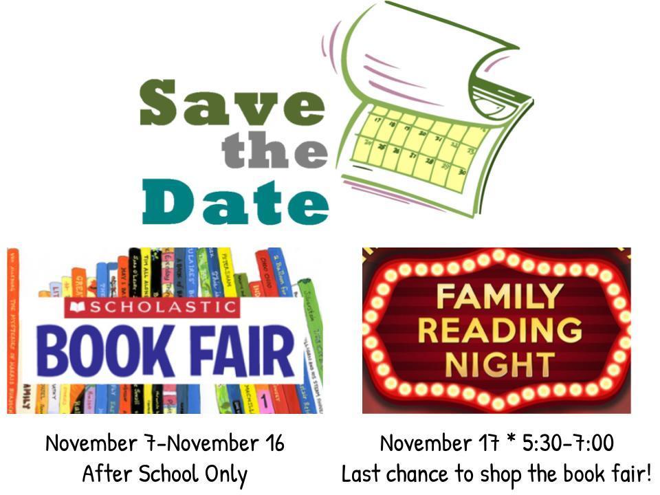 Save the Date Book Fair at Steele