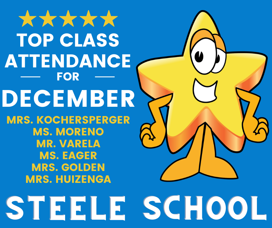 Top Classroom Attendance Winners for December