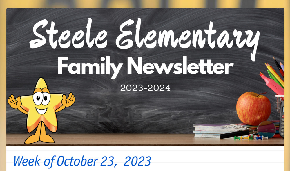 Weekly Update October 23, 2023 Steele Family Newsletter Steele