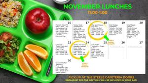 NOVEMBER LUNCH MENU!