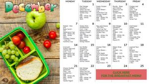 DECEMBER BREAKFAST & LUNCH MENU!