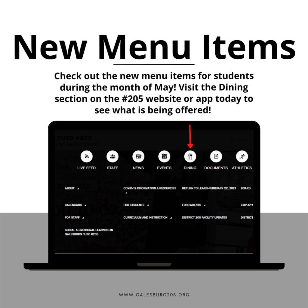 New menu items 