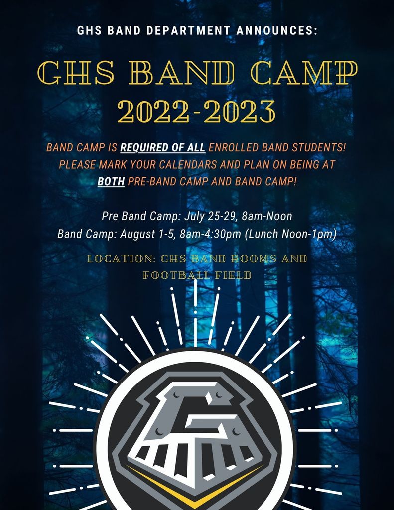 GHS 9-12 Band Camp 