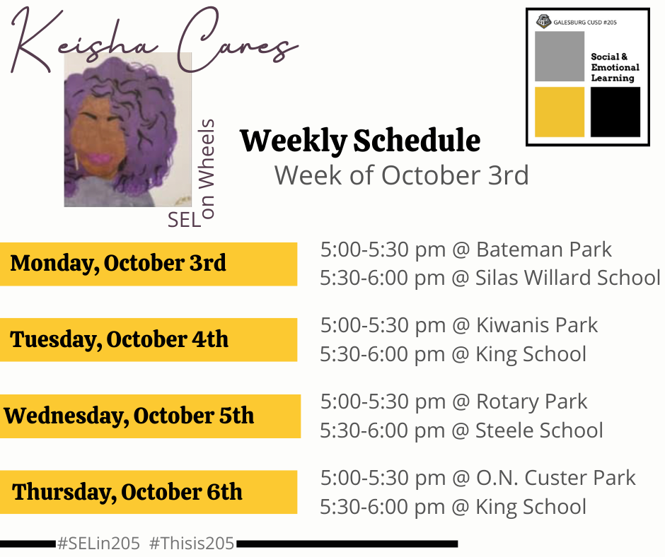 Keisha Cares Schedule