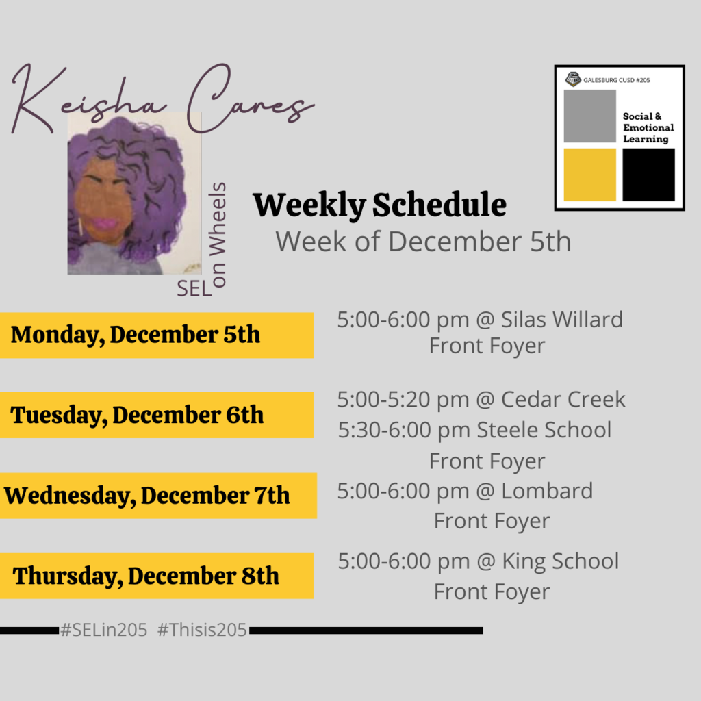 Keisha Cares Schedule