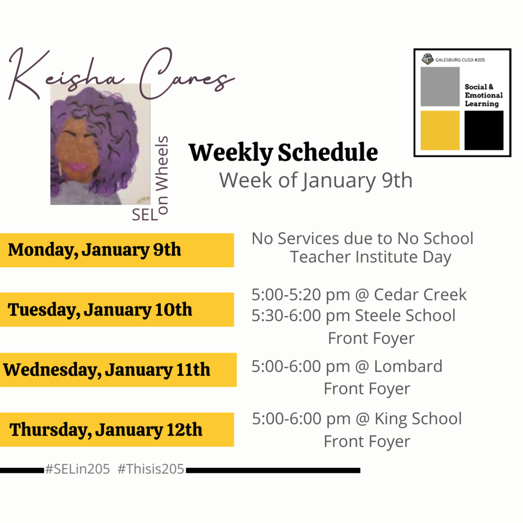 Keisha Cares Schedule 