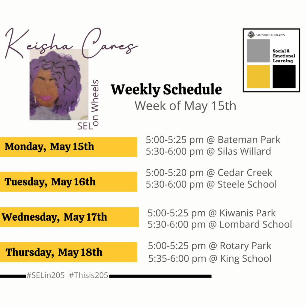 Keisha Cares Schedule 