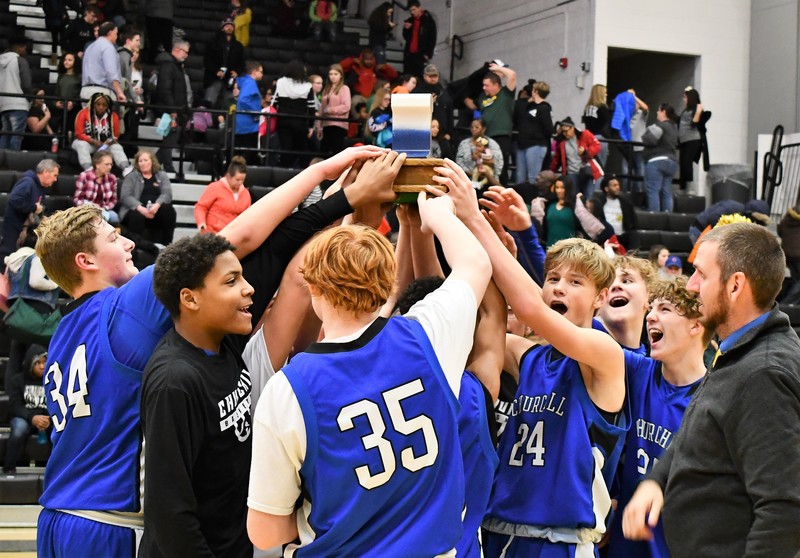 Churchill and Lombard Boys Basketball Game 